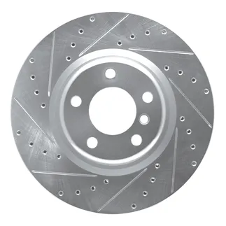 R1 Concepts EDZ-31113L Brake Rotor Drilled and Slotted Silver